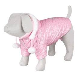 vinterhundtäcke i rosa